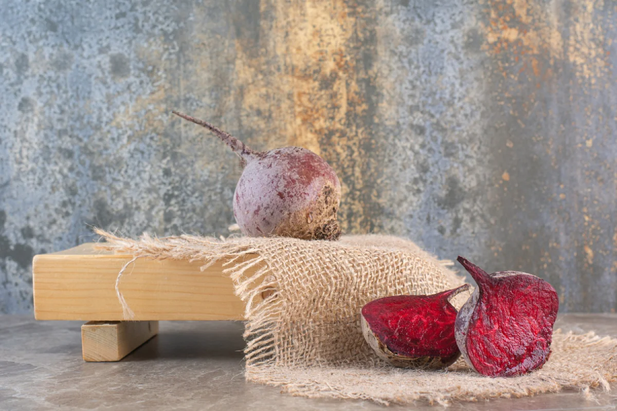 Fresh beetroot at a farm
